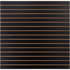 slatwall panels, 4 ft x 2 ft black garage wall panels 24"h x 48"l (set of 2 panels), heavy duty garage wall organizer panels display for retail store, garage wall, and craft storage organization