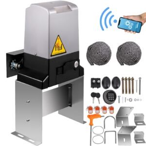 sliding gate opener 3300 lbs automatic sliding gate, gate opener motor with 2 remote controls, 230 ft remote distance driveway rolling gate, automatic sliding gate opener for sliding gate
