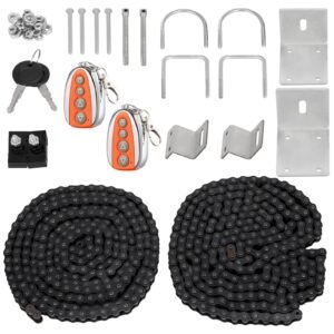 sliding gate opener, ac1400 3100lbs, with 2 remote controls, gate operator hardware kit for security, move speed 43ft per min, electric rolling driveway slide gate motor