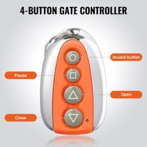 sliding gate opener remote, 131 ft range, 4 button automatic gate opener remote, remotes for garage door openers, multi code electric rolling driveway gate closer smart key security kit