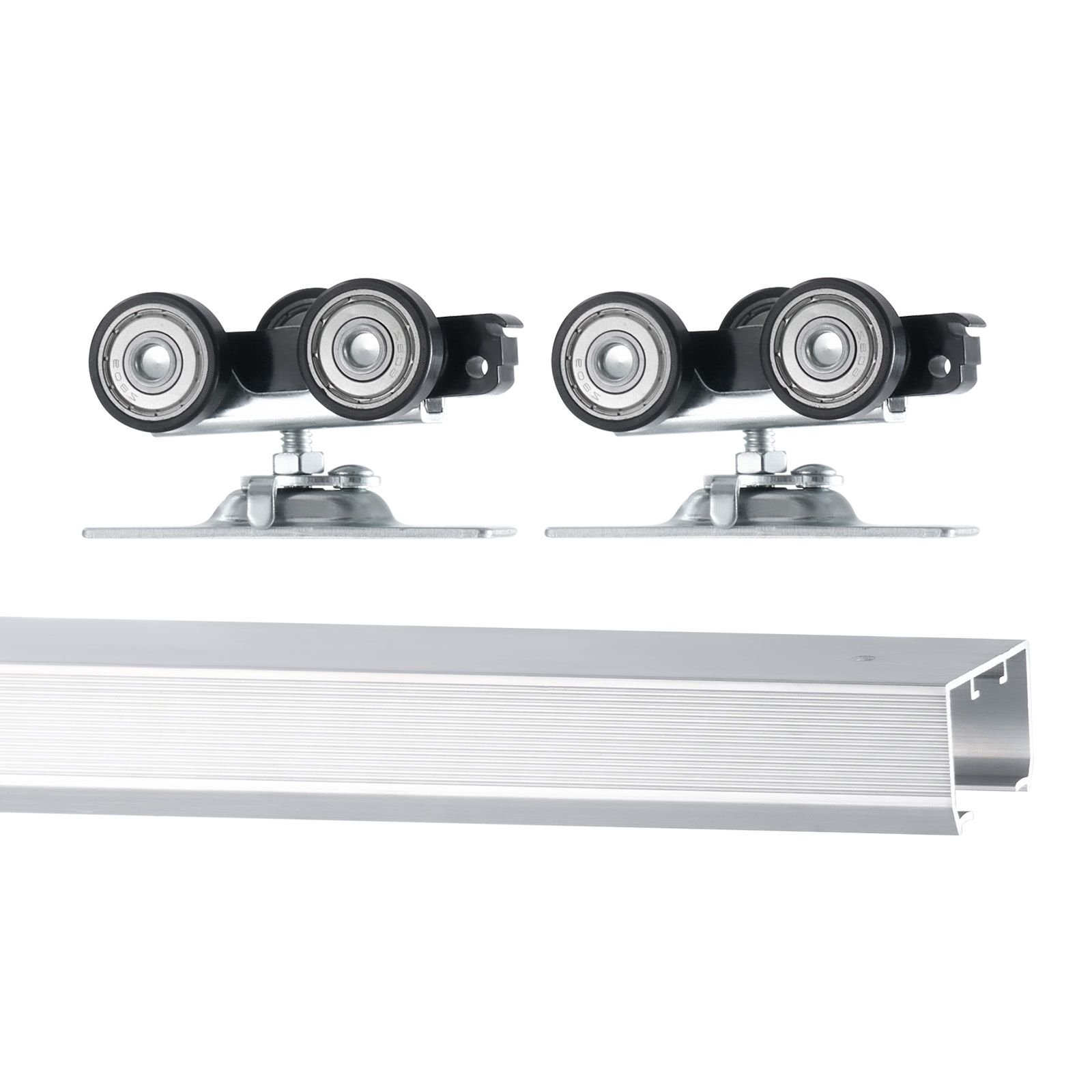 sliding pocket door hardware track kit, 4.73 ft heavy duty pocket door hardware kit, commercial grade pocket door hardware and track set for 24" 30" wide single door