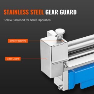slip roll machine, 12.6 inches forming width in 20 gauge capacity, sheet metal slip roller rolling bending machine, with 2 detachable rollers for low carbon steel copper aluminum alloy sheet