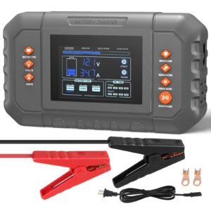 smart battery charger, 35 amp, lithium lifepo4 lead acid (agm / gel / sla) car battery charger with lcd display, trickle charger maintainer desulfator for boat motorcycle lawn mower deep cycle