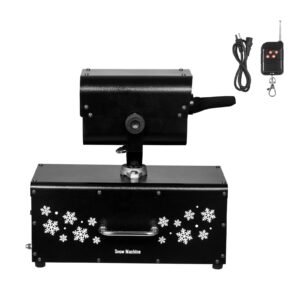 Snow Machine, 1200W 90° Shaking Head Snow Maker with Wireless Remote Control, High Output Snowmaking Machine Coverage up to 12 m² for Christmas Wedding Parties Stage Snowflake Effect
