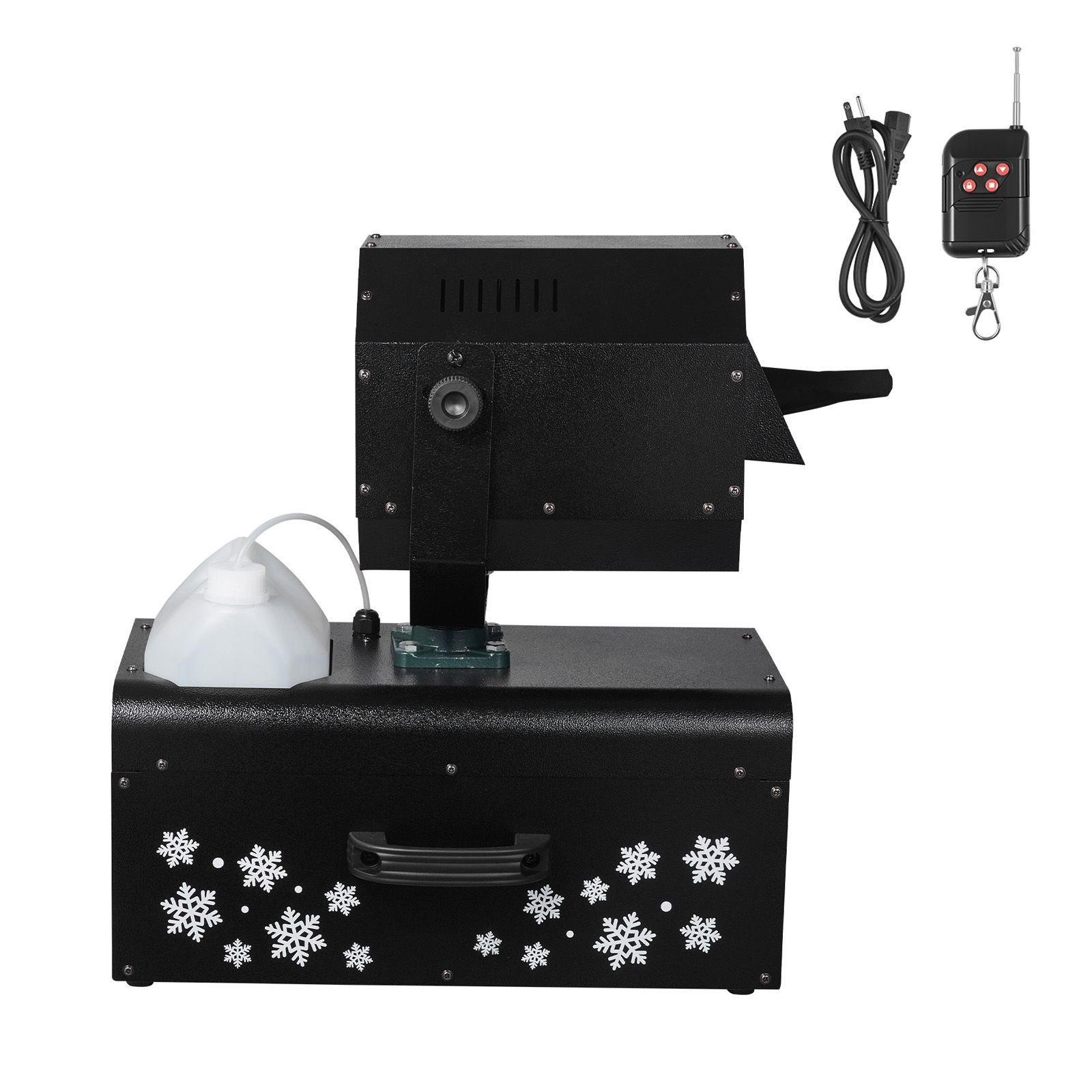 snow machine, 2000w 90°shaking head snow maker by wireless/wired remote control, high output snowmaking machine coverage up to 25 m² with 5l tank for christmas wedding parties
