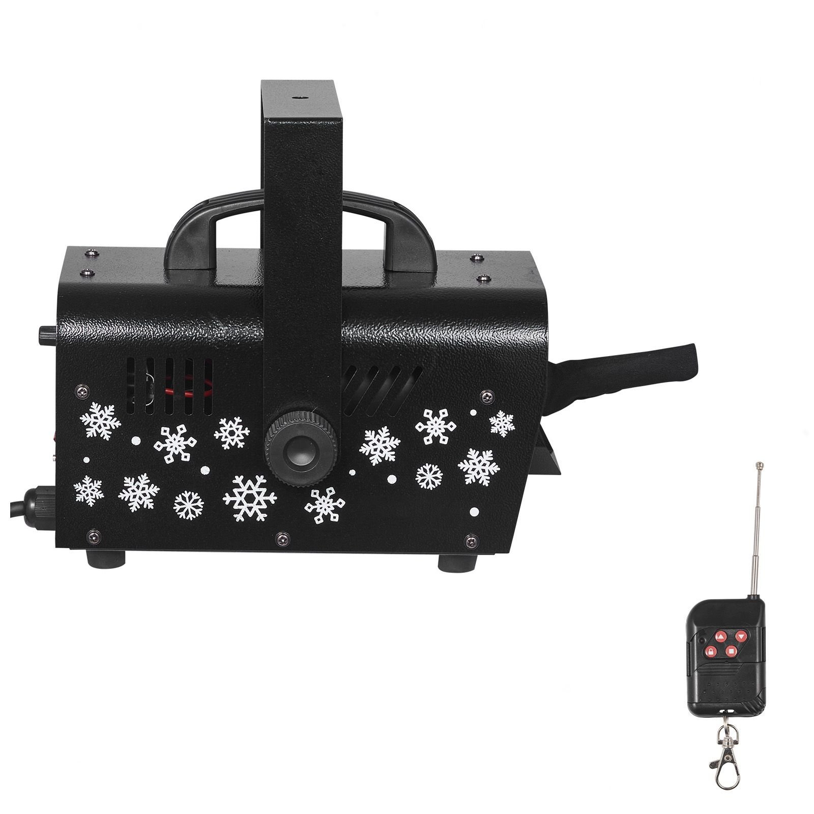 snow machine, 800w handheld/hanging snow maker, portable wireless remote snowmaking machine with 1l tank & handle, outdoor & indoor snowflake maker for christmas party stage effect