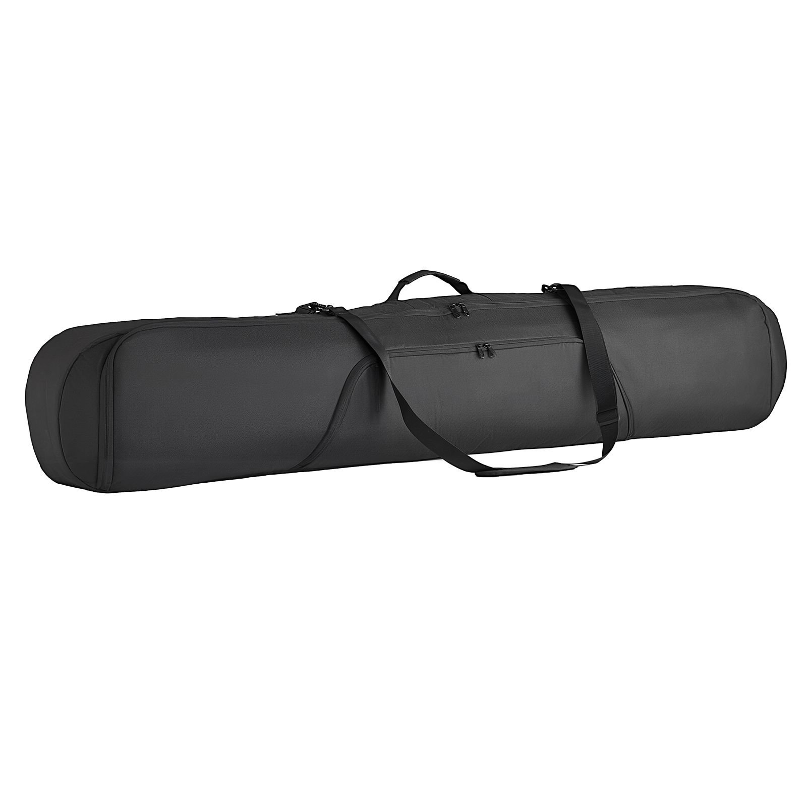 snowboard bag, up to 65 in/165 cm, padded skis & snowboards bag for air travel, 600d waterproof oxford fabric, with adjustable inner straps, for skis poles goggles gloves helmet boots (black)