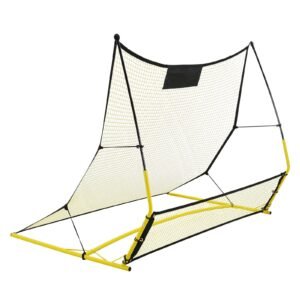 soccer trainer, 2 in 1 portable soccer rebounder net, 71"x40" iron soccer practice equipment, sports football rebounder wall with portable bag, perfect for team solo training, passing, volley