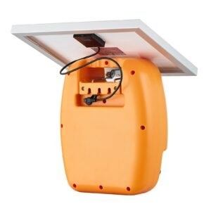 solar fence charger, 0.6j 8kv solar powered fence charger, 1.86 miles range, electric fence energizer kit, keep out predators, 4 5 days runtime, for livestock, poultry, garden protection