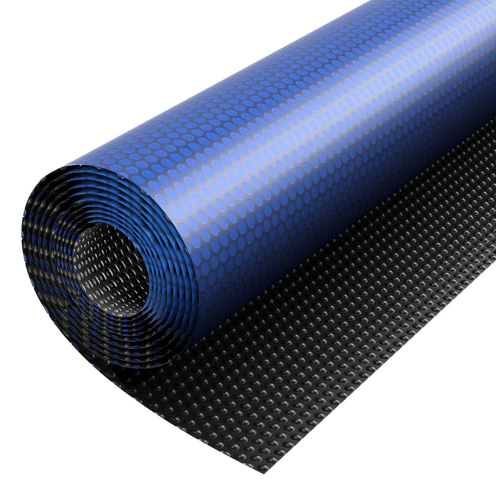 solar pool cover, 32 x 16 ft pool bubble cover, 16 mil pools solar blanket with dual heat locking air layer for pools, daytime heat absorption, nighttime heat retention, blue & silver, cuttable