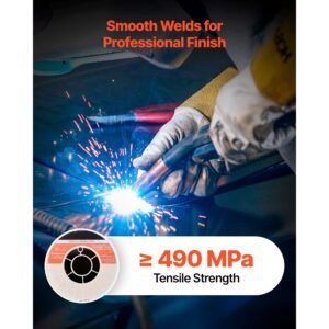 solid mig welding wire, er70s 6 0.023 inch 10 lbs, low spatter mild steel welding wire with high deoxidizers for all position gas shielded welding