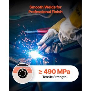 solid mig welding wire, er70s 6 0.03 inch 10 lbs, low spatter mild steel welding wire with high deoxidizers for all position gas shielded welding