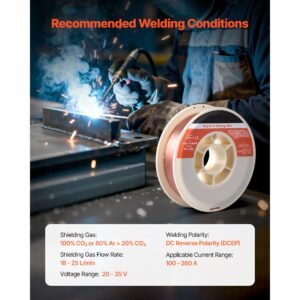 solid mig welding wire, er70s 6 0.03 inch 10 lbs, low spatter mild steel welding wire with high deoxidizers for all position gas shielded welding