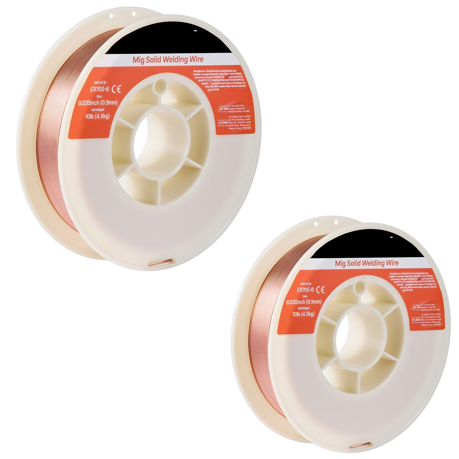 solid mig welding wire, er70s 6 0.035 inch 10 lbs, low spatter mild steel welding wire with high deoxidizers for all position gas shielded welding