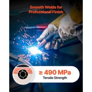 solid mig welding wire, er70s 6 0.035 inch 10 lbs, low spatter mild steel welding wire with high deoxidizers for all position gas shielded welding