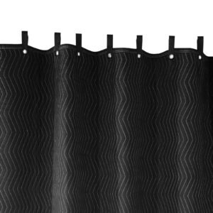 sound dampening blanket, 96" x 80", extra large studio grommeted soundproof blanket with grommets, light blocker for door acoustic noise blocking blanket studio sound absorption sheet, black