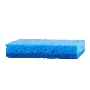 Sponges, 12 Pcs Durable Natural Kitchen Sponges with Cellulose & Scrub Pad, Easy-to-Rinse Cleaning Sponges with Honeycomb Structure & Quick Water Absorption, Fit for Home Cleaning
