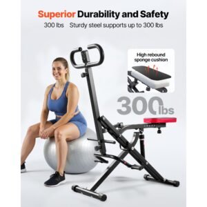 squat machine, deep squat rowing machine for home, easy setup & foldable exercise equipment, glute trainer machine with 12 gear adjustable resistance, glutes & leg home workout machine, black