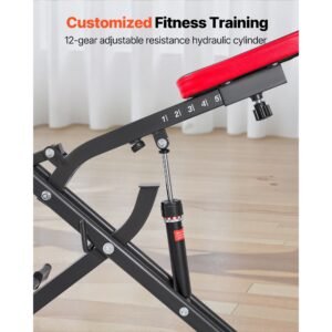squat machine, deep squat rowing machine for home, easy setup & foldable exercise equipment, glute trainer machine with 12 gear adjustable resistance, glutes & leg home workout machine, black