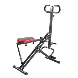 squat machine, deep squat rowing machine for home, easy setup & foldable exercise equipment, glute trainer machine with 3 high strength resistance bands, glutes & leg home workout machine, black