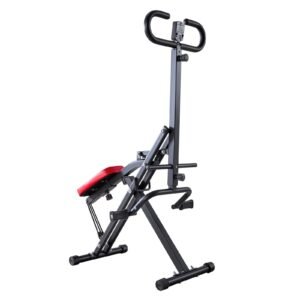 squat machine, deep squat rowing machine for home, easy setup & foldable exercise equipment, glute trainer machine with 3 high strength resistance bands, glutes & leg home workout machine, black
