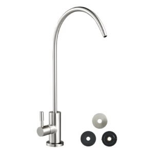 Stainless Steel Faucet, Lead-Free Drinking Water Faucets, Reverse Osmosis Faucet with Solid Brass Valve, High Arch Filtered Water Faucets For Kitchen Sink, Bar Counter, Cafe Shop, Brushed Nickel