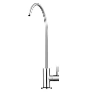 stainless steel faucet, lead free drinking water faucets, reverse osmosis faucet with solid brass valve, high arch filtered water faucets for kitchen sink, bar counter, cafe shop, brushed nickel