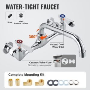 stainless steel prep & utility sink, 1 compartment free standing small sink include faucet & legs, 18"x41" commercial single bowl sinks for garage, restaurant, kitchen, laundry