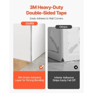 stainless steel wall corner protector, 1 x 1 x 48 inch, 10 pack metal corner guards, 304 stainless steel edge trim 90 degree angle for home,office,commercial wall protection, with 3m tape