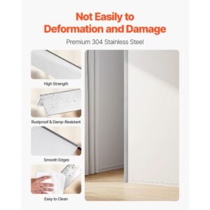 stainless steel wall corner protector, 1.5 x 1.5 x 96 inch, 10 pack metal corner guards, 304 stainless steel edge trim 90 degree angle for home,office,commercial wall protection, with 3m tape