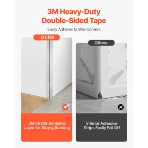 stainless steel wall corner protector, 1.5 x 1.5 x 96 inch, 10 pack metal corner guards, 304 stainless steel edge trim 90 degree angle for home,office,commercial wall protection, with 3m tape