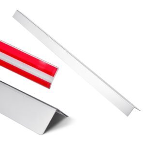 Stainless Steel Wall Corner Protector, 2 x 2 x 48 inch, 10 Pack Metal Corner Guards, 304 Stainless Steel Edge Trim 90-Degree Angle for Home,Office,Commercial Wall Protection, with 3m Tape