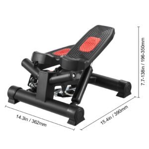 stair stepper, mini stepper for exercise at home, hydraulic fitness twist stepper with resistance bands, full body workout cardio equipment, stair climber with lcd monitor, 330lbs load capacity
