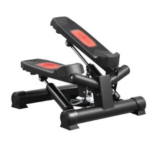 stair stepper, mini stepper for exercise at home, hydraulic fitness twist stepper with resistance bands, full body workout cardio equipment, stair climber with lcd monitor, 330lbs load capacity