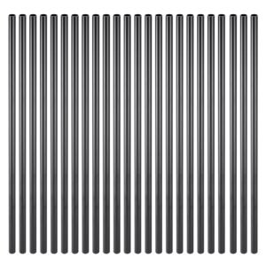 staircase balusters 51 pack, 26 in aluminum stair balusters, 3/4 in water proof round metal spindle railing, hollow deck railing with rail caps & screws for stairs, porch, patio, fence, black