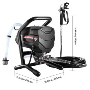 stand airless paint sprayer, 650w high efficiency airless sprayer, 3000psi electric paint sprayer machine extension rod and cleaning kits for interior and exterior furniture/fence/home/house