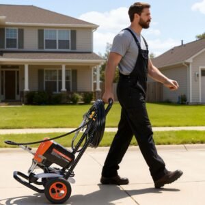 stand airless paint sprayer, 900w, 3300psi high pressure airless sprayer with cart, cleaning brush, hose, extension rod, nozzles, electric spray paint machine for interior or exterior of house