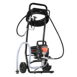 stand airless paint sprayer, 950w 3000psi high efficiency electric airless sprayer with cart, paint sprayers for home interior and exterior furniture and fences, fine and even painting effect