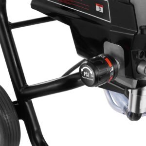 stand airless paint sprayer, 950w 3000psi high efficiency electric airless sprayer with cart, paint sprayers for home interior and exterior furniture and fences, fine and even painting effect
