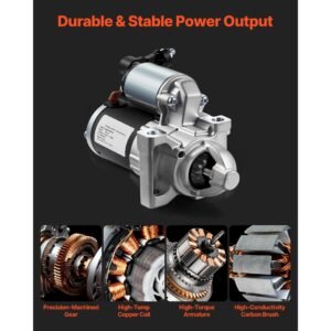 starter 10910, starter motor replacement compatible with cadillac escalade v8 6.2l 2015 2017, chevrolet express 2500 v6 4.3l 2018 2020, gmc v6 4.3l 2018 2022, oem 410 48340 12645040 m000t24072