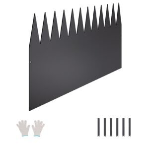 Steel Landscape Edging, 4 Packs 40 x 12 in Rust-Resistant Metal Landscape Edging, Bendable Garden Edging Border, Heavy Duty Lawn Edging, Easy-to-Install, Flower Bed Yard Pathway Divider Black