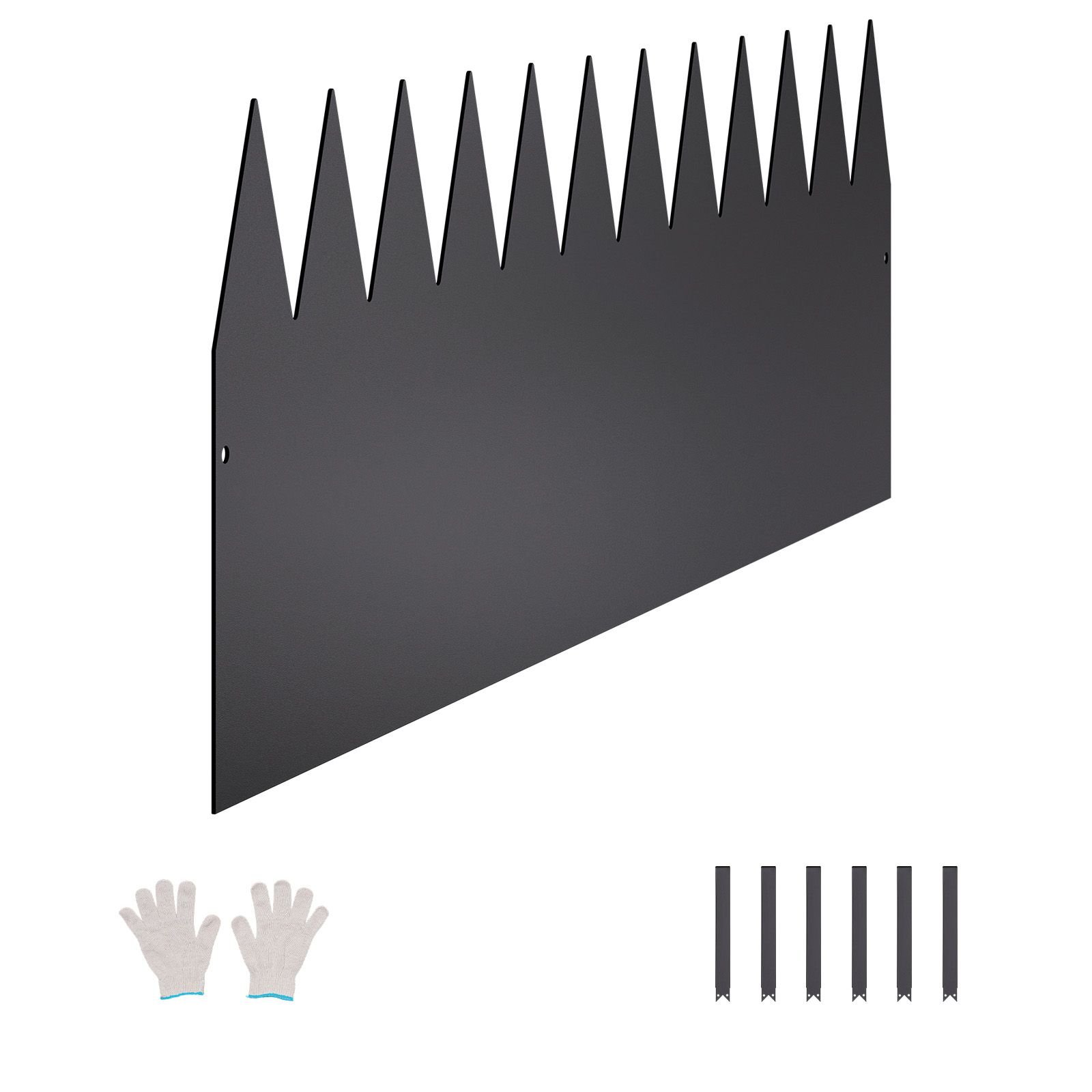 steel landscape edging, 4 packs 40 x 12 in rust resistant metal landscape edging, bendable garden edging border, heavy duty lawn edging, easy to install, flower bed yard pathway divider black
