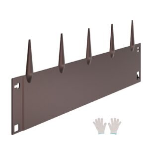 steel landscape edging, 5 packs 39 x 5 in rust resistant metal landscape edging, bendable garden edging border, heavy duty lawn edging, easy to install, flower bed yard pathway divider brown