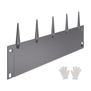 Steel Landscape Edging, 5 Packs 39 x 5 in Rust-Resistant Metal Landscape Edging, Bendable Garden Edging Border, Heavy Duty Lawn Edging, Easy-to-Install, Flower Bed Yard Pathway Divider Dark Gray