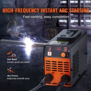 stick welder, 140a arc/lift tig 2 in 1 welding machine with igbt inverter 110v/220v portable mma welder machine with hot start, arc force and anti stick