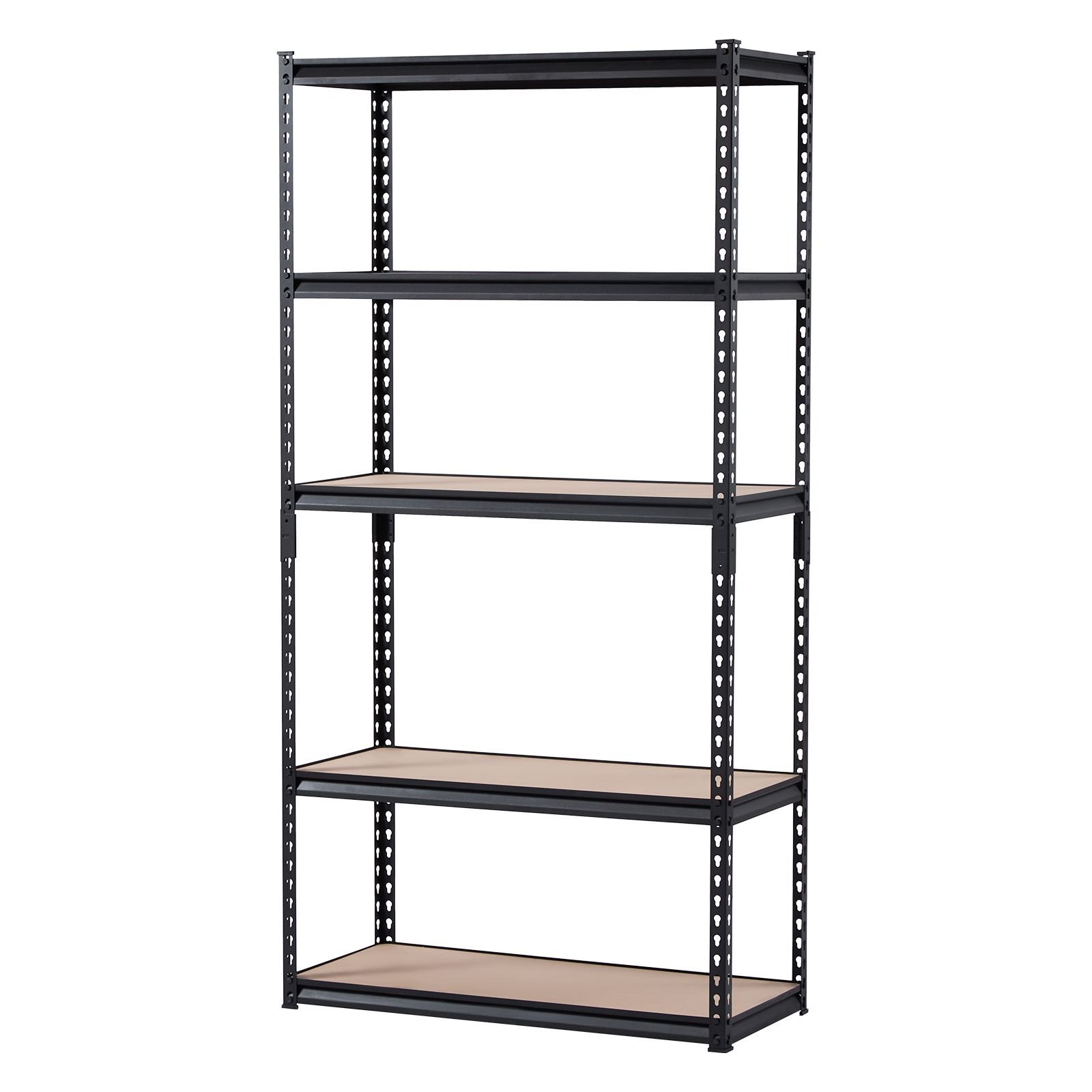 storage shelves, 2000 lbs, 5 tier garage storage shelving, 16" d x 36" w x 71.4" h adjustable metal shelves for garage shelves utility rack shelf, ideal for kitchen, warehouse, basement, black
