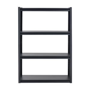 storage shelves, 2400 lbs, 4 tier garage storage shelving, 20" d x 40" w x 57" h adjustable metal shelves for garage shelves utility rack shelf, ideal for kitchen, warehouse, basement, black