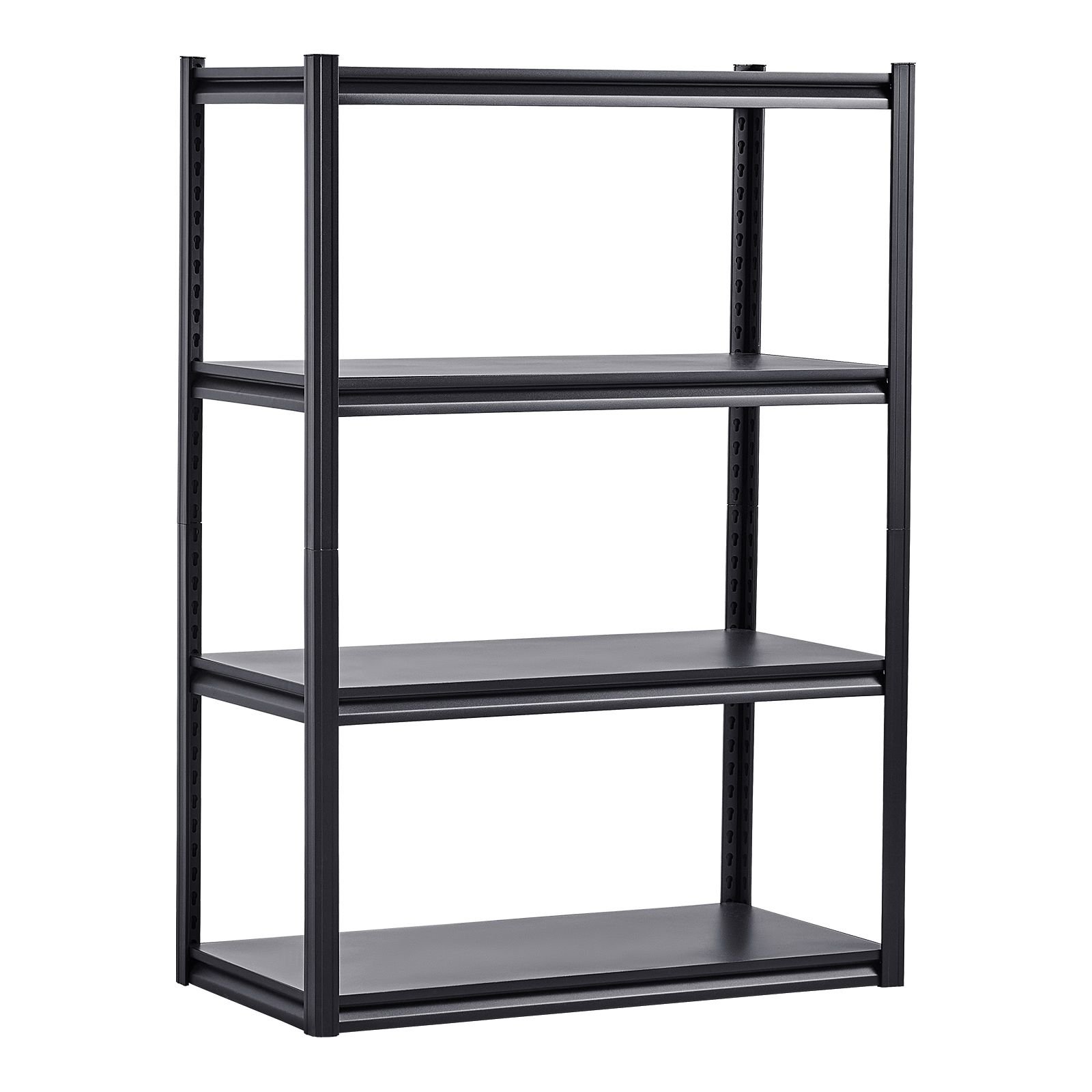 storage shelves, 2400 lbs, 4 tier garage storage shelving, 20" d x 40" w x 57" h adjustable metal shelves for garage shelves utility rack shelf, ideal for kitchen, warehouse, basement, black