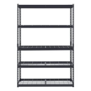 Storage Shelves, 3000 lbs, 5 Tier Heavy Duty Garage Shelving, 20" D x 48" W x 72" H Adjustable Metal Shelves for Industrial Shelving Unit Utility Shelf, for Kitchen, Warehouse, Basement, Black