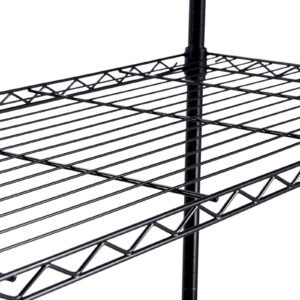 storage shelving unit with wheels, 4 tier adjustable, 700 lbs capacity, heavy duty garage shelves metal organizer wire rack, black, 47.2" l x 17.7" w x 74" h for kitchen pantry basement bathroom